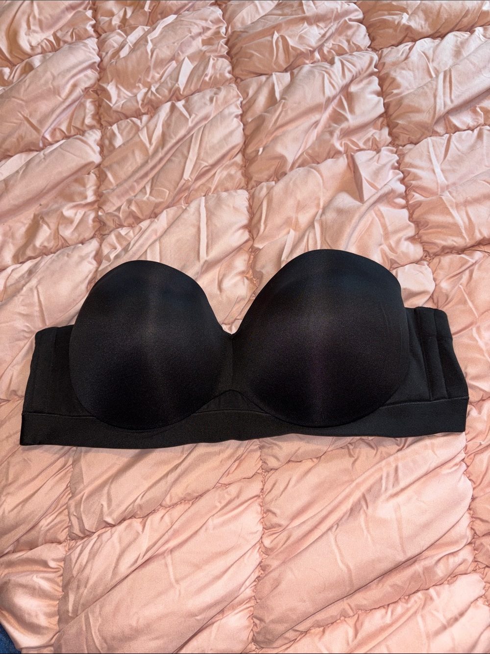 Cacique Comfort Bliss Strapless Bra 42B Black Lane Bryant